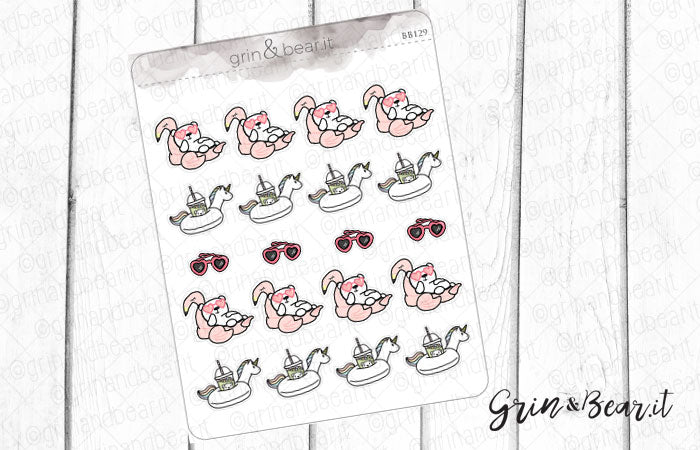 Heart Sunnies Barry! - Barry the Bear Stickers (BB129)